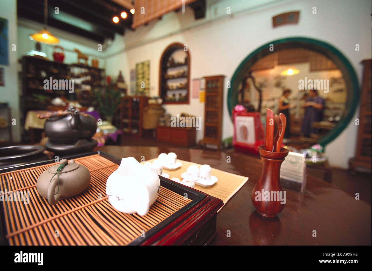 TeaChapter Tea store, Neil Road, Chinatown Singapore, Asia Stock Photo
