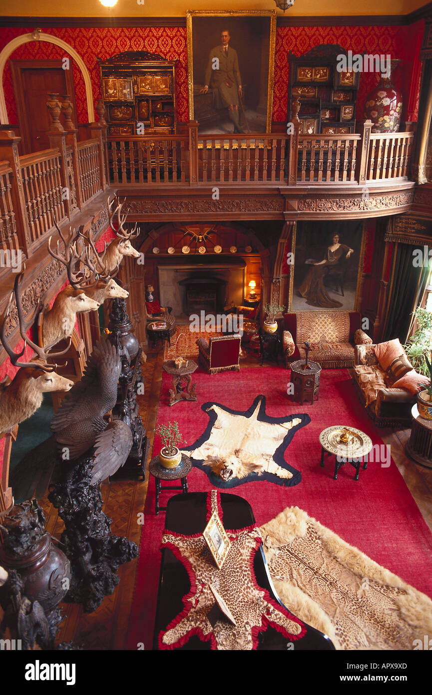 The Grand Hall, Kinloch Castle, Isle of Rum, Inner Hebrides, Scotland Stock Photo Alamy