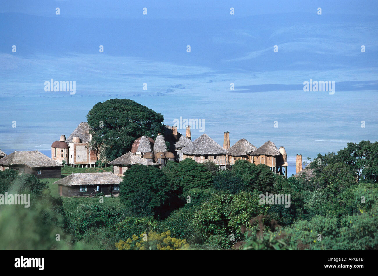 Conscop Lodge, Ngorongoro Crater, Safari Lodge, Serengeti National Park, Tansania, Africa Stock Photo