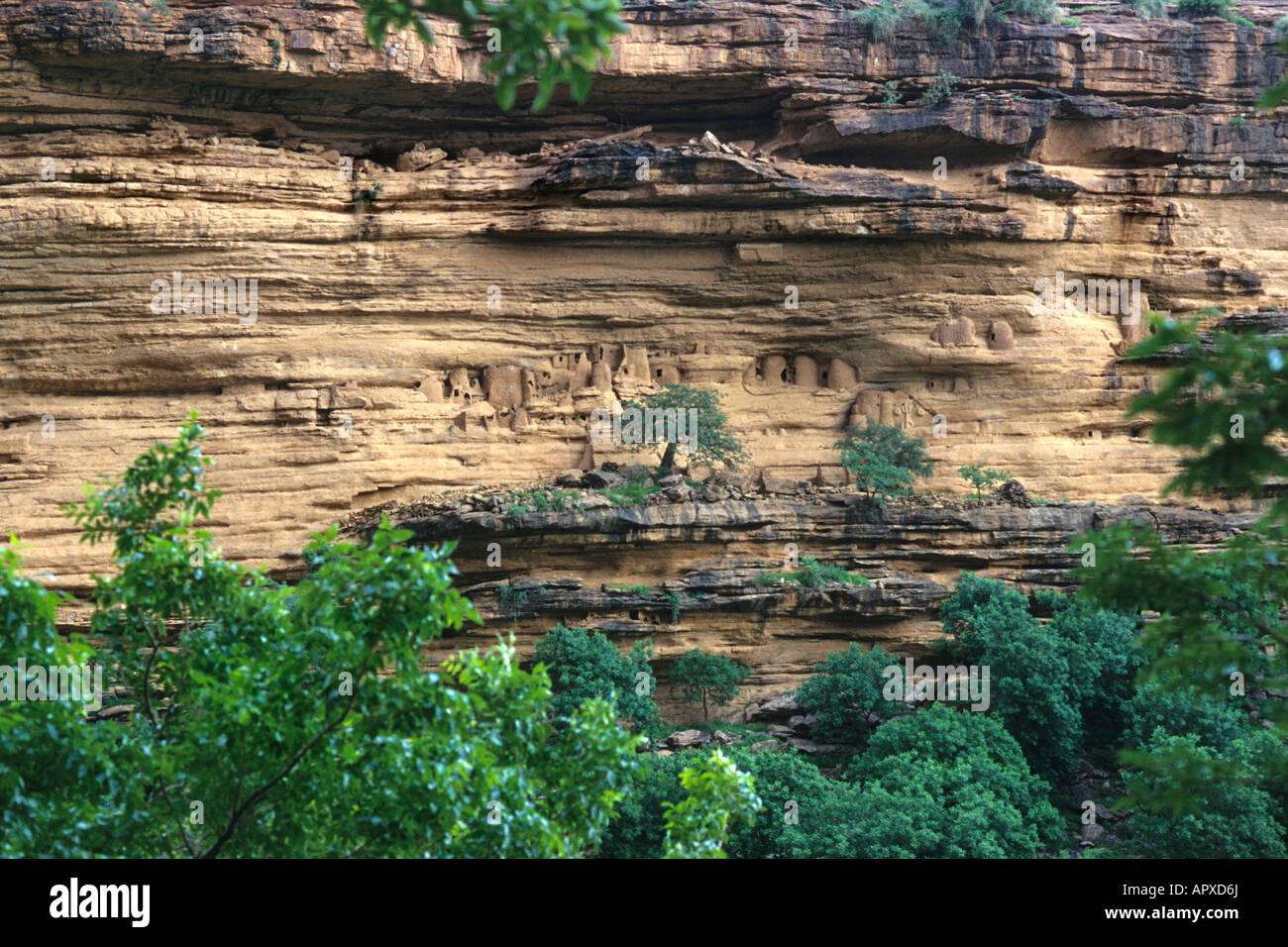 Bandiagara cliff dwellings Stock Photo