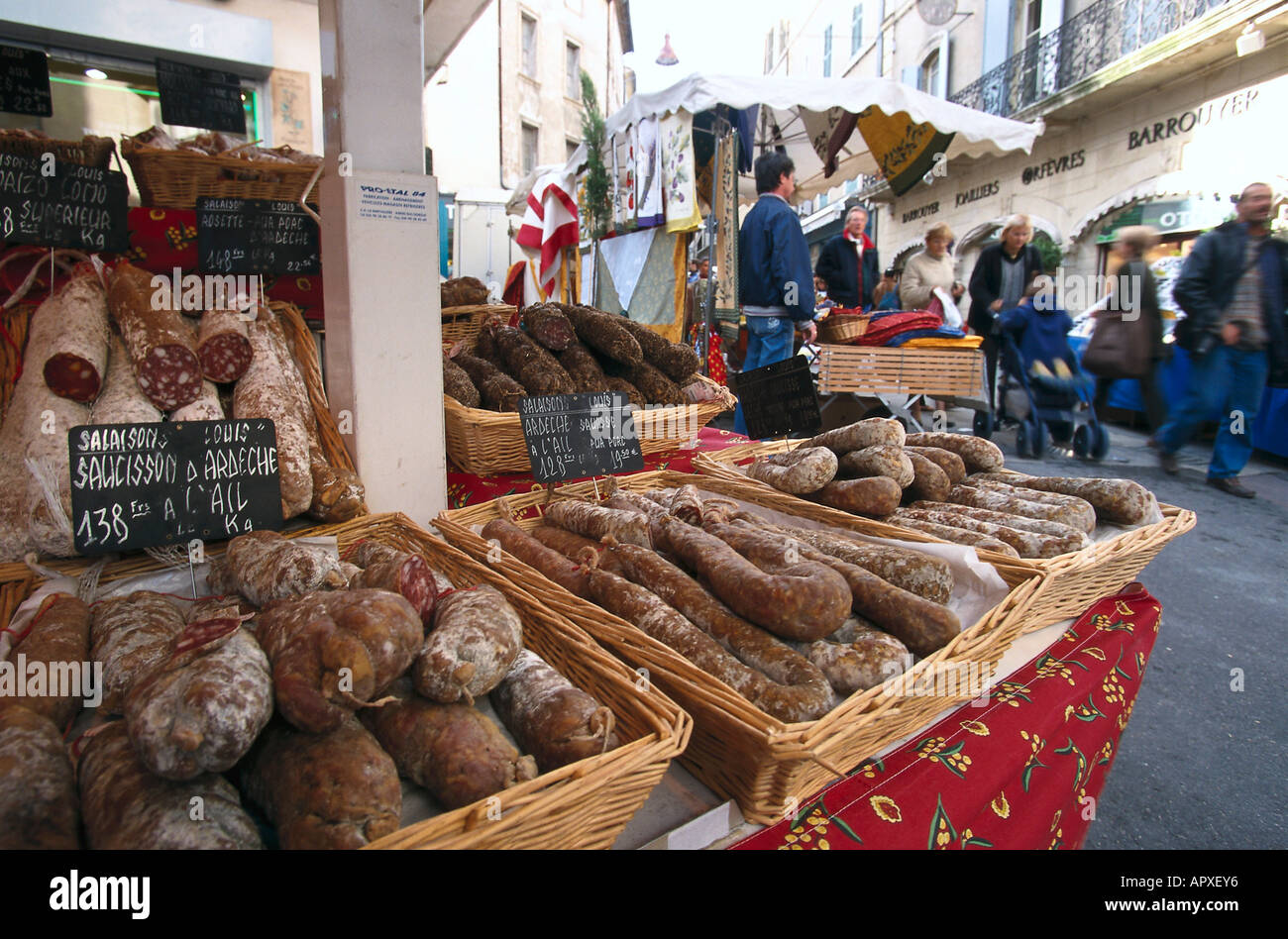Weekly market, Carpentras Provence, France Stock Photo Alamy