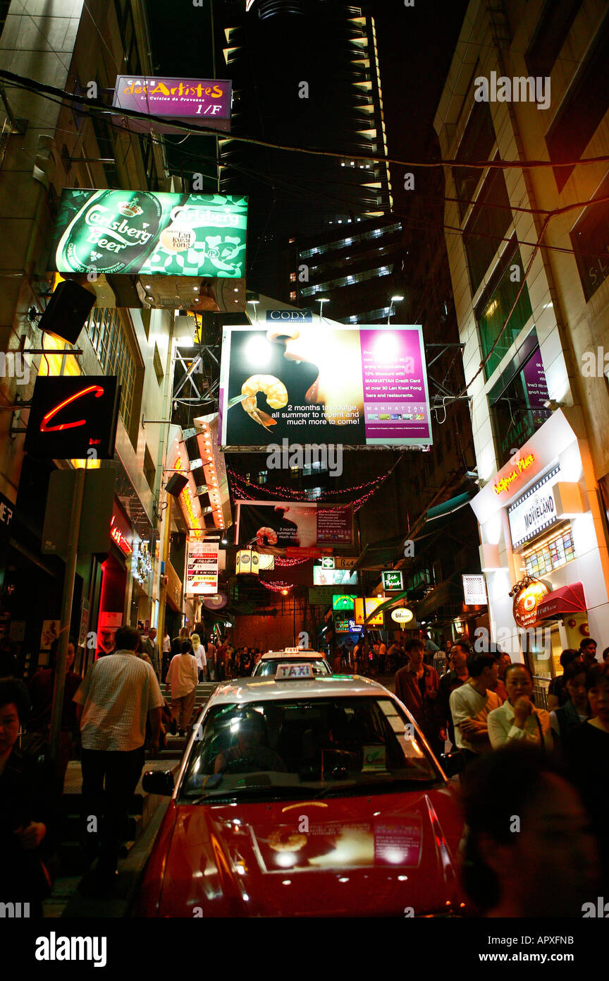 Lan Kwai Fong, Bars, Restaurants Hong Kong Stock Photo - Alamy