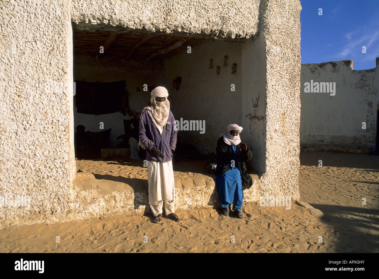 Tuareg men at Ghat Stock Photo