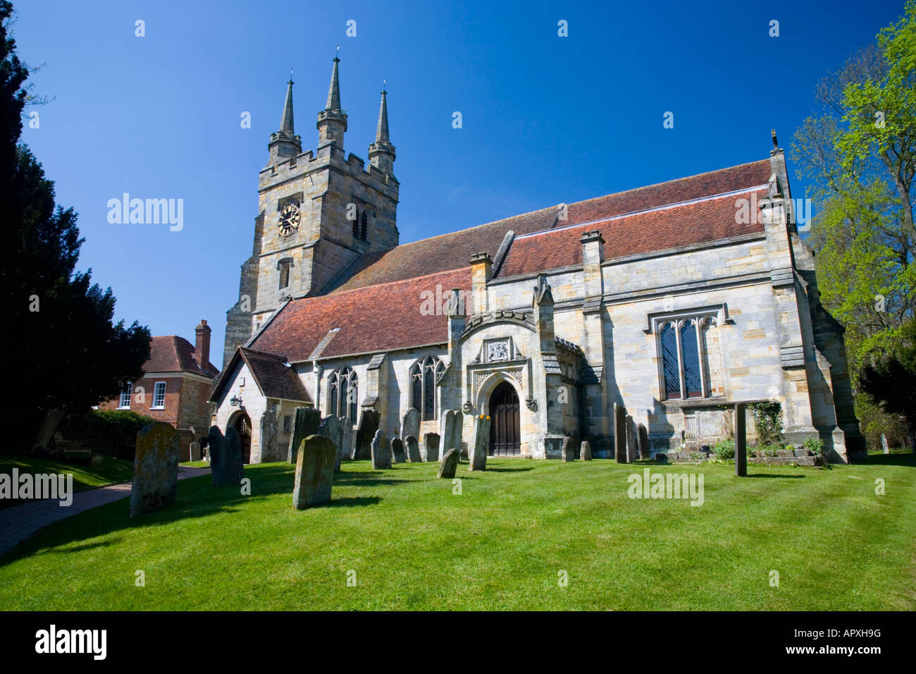 Penshurst, Kent, England. The Church of St John the Baptist. Stock Photo