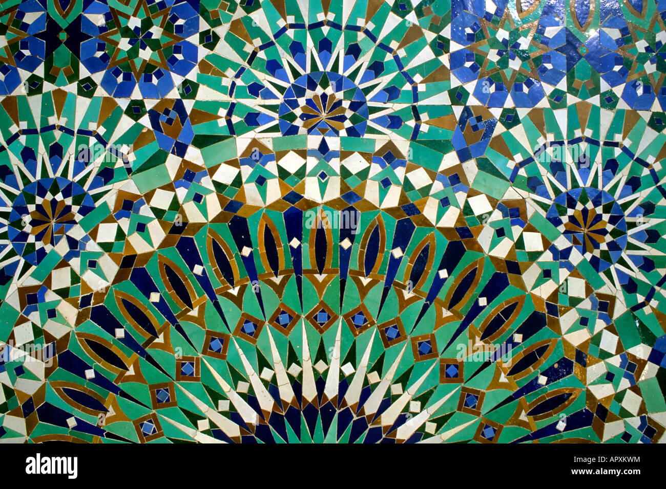 Intricate detail of a Moroccan mosaic Stock Photo