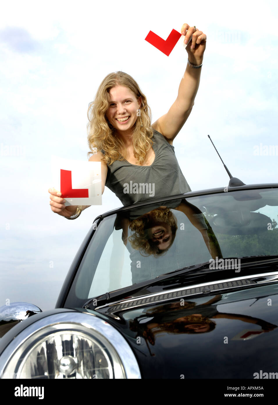 A New Driver Passes Her Driving Test Stock Photo Alamy