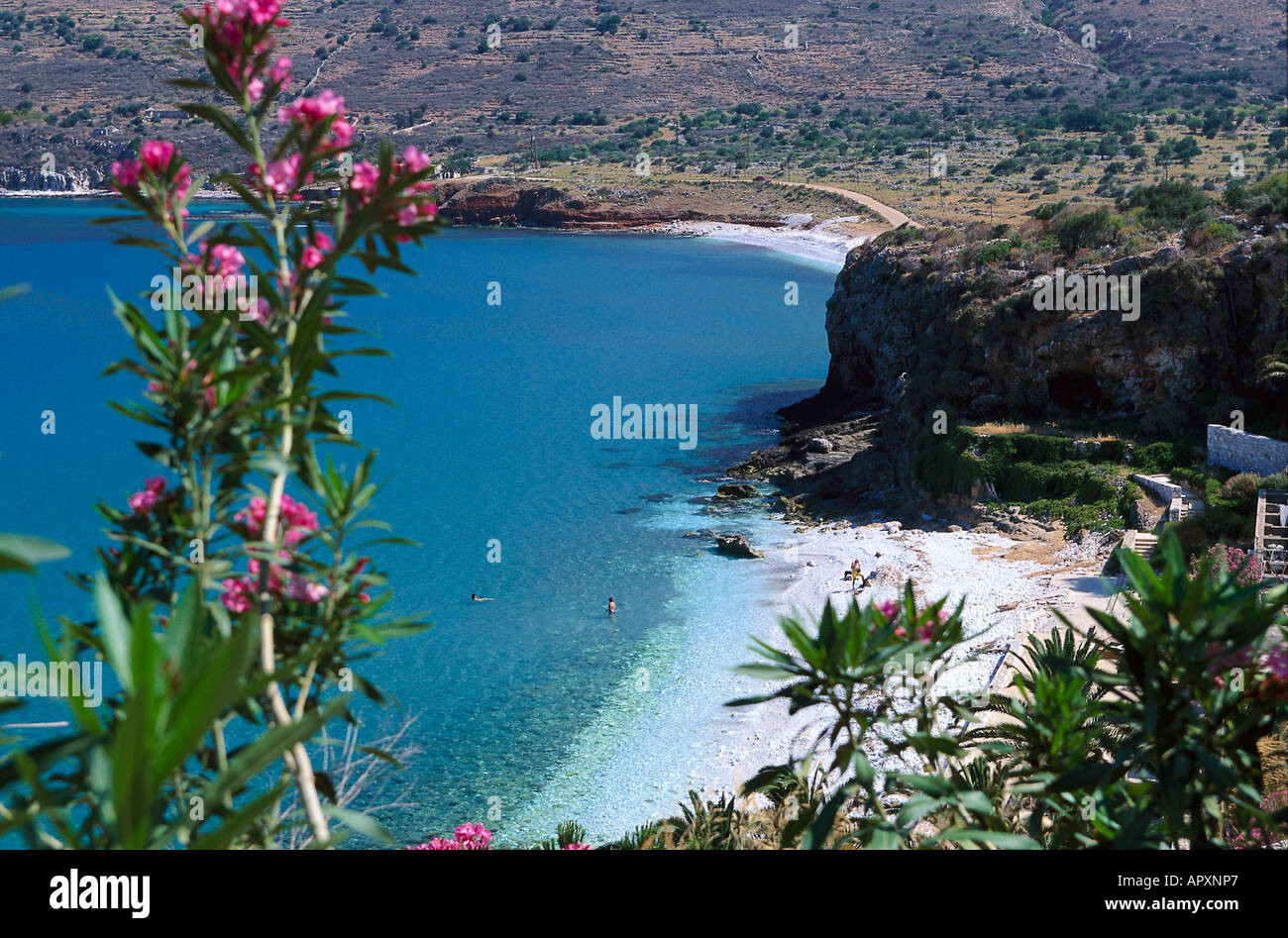 Beach near Dirou, Mani Peninsula, Peloponnese, Greece Stock Photo
