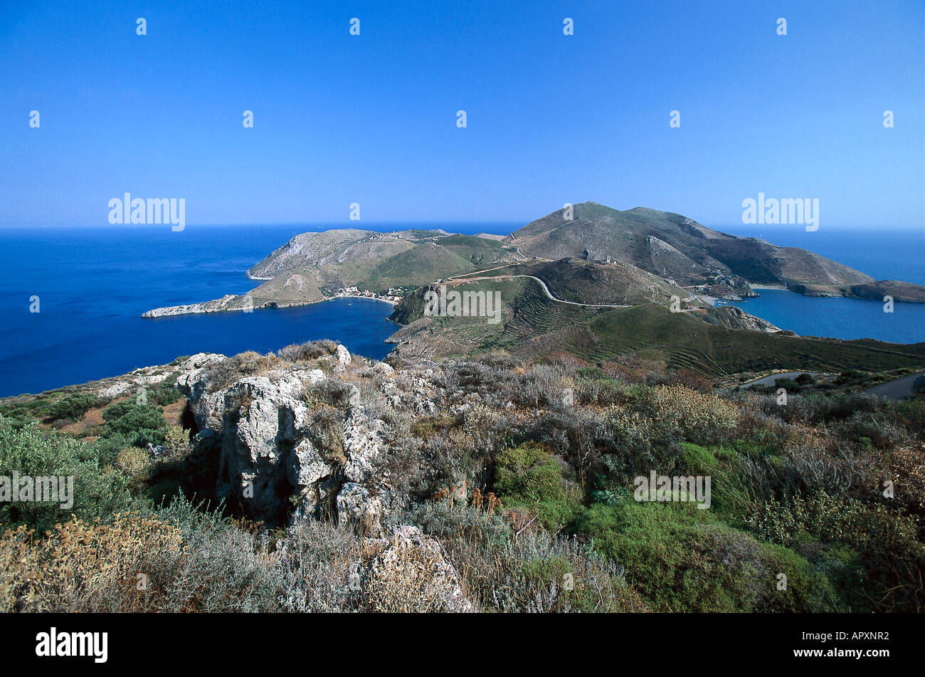 Cape Tenaro, Mani Peninsula, Peloponnese, Greece Stock Photo