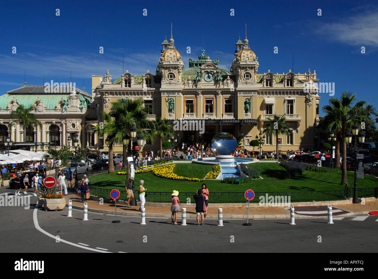 Monte Carlo Casino and Grand Theater, Monaco, Mediterranean Europe, European Union Stock Photo