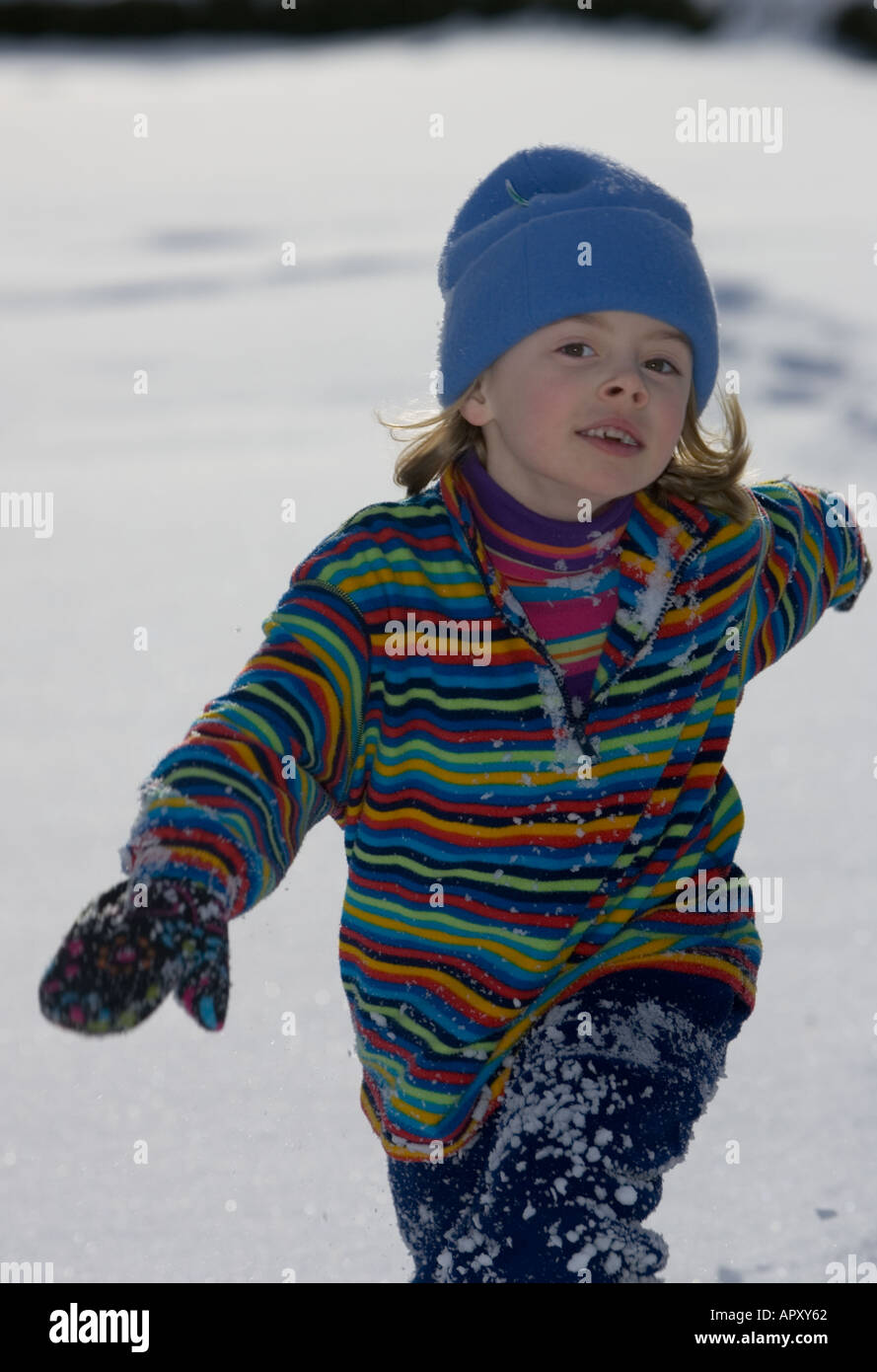 Girl in snow storm hi-res stock photography and images - Alamy