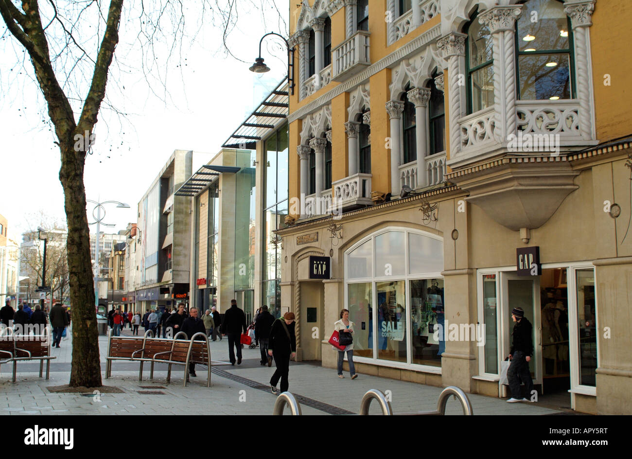City Centre Shopping Cardiff South Wales UK Stock Photo Alamy