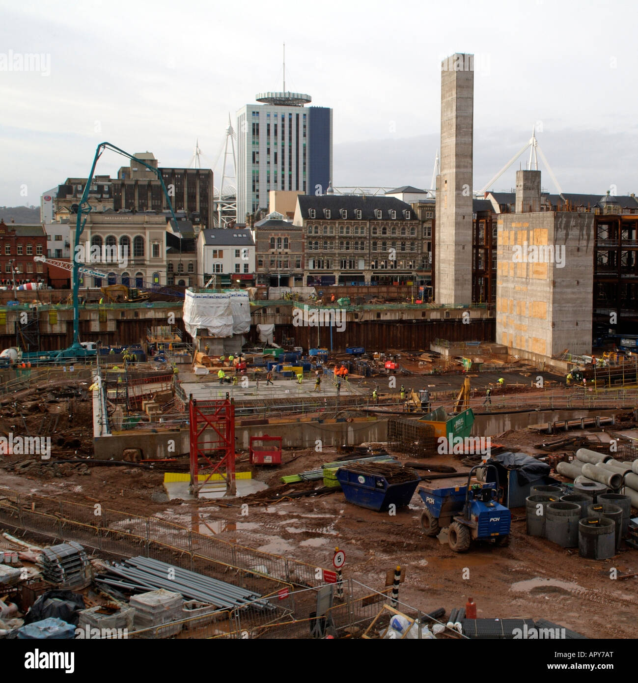 Cardiff City Centre Wales St Davids 2 Construction Site The complex