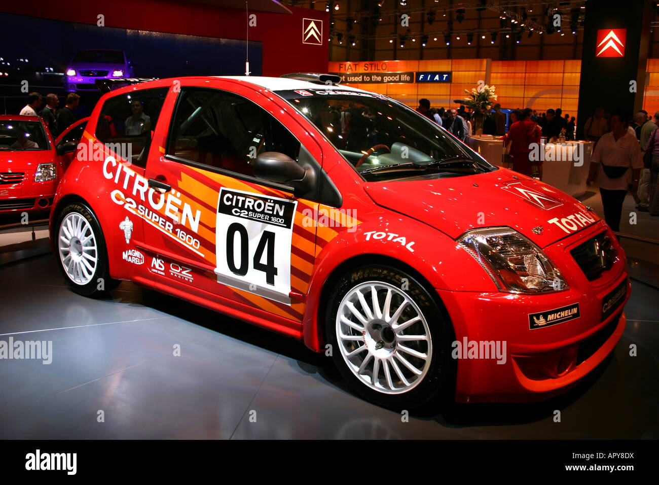 Citroen C2 Rally Car at Motor Show Stock Photo