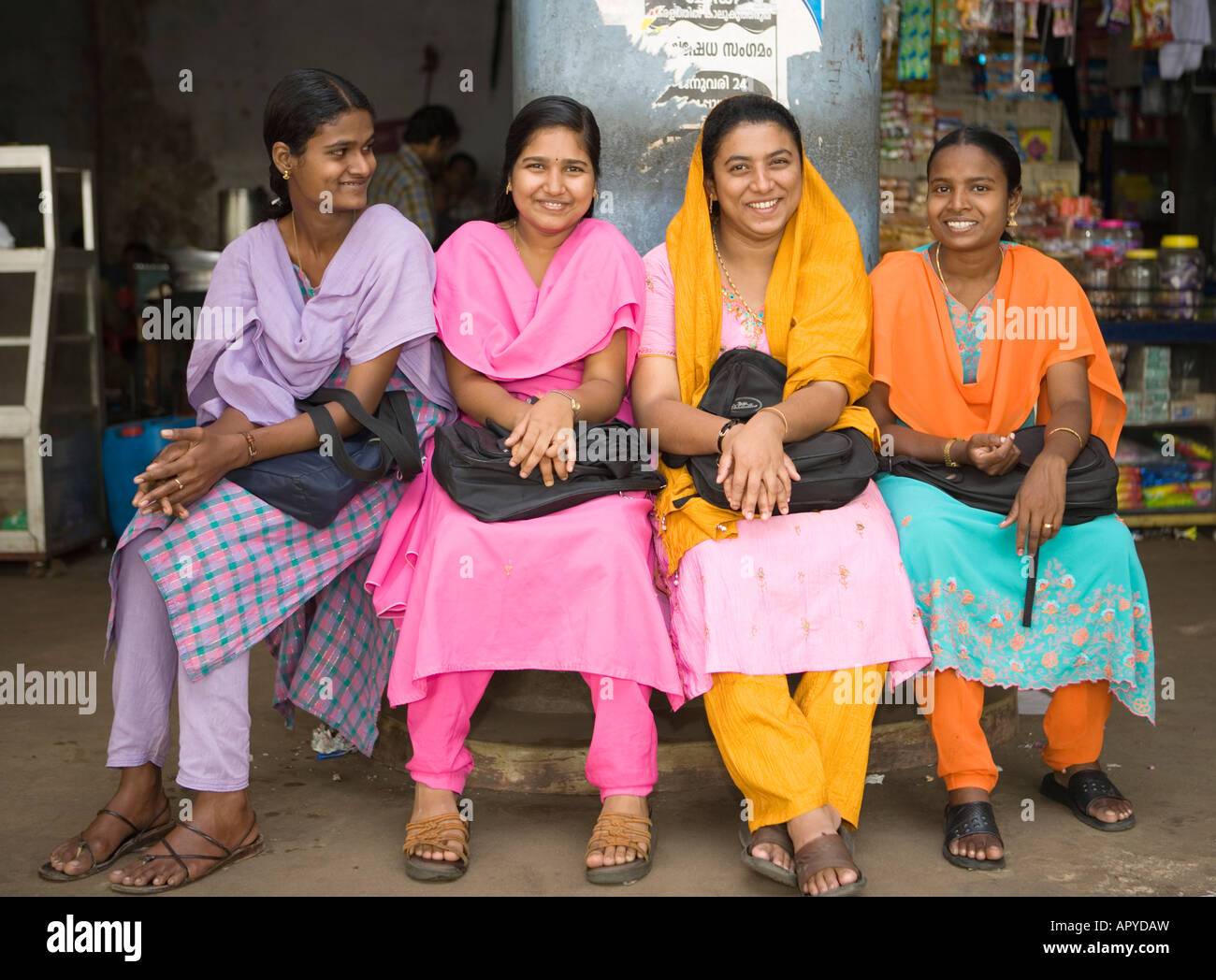 Kerala College Students On Campus