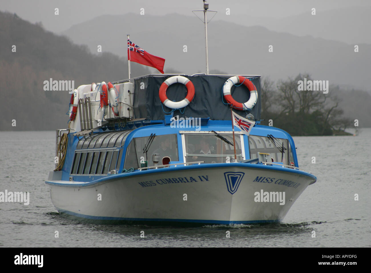 foot passenger ferry boat travel bowness lake windermere Stock Photo