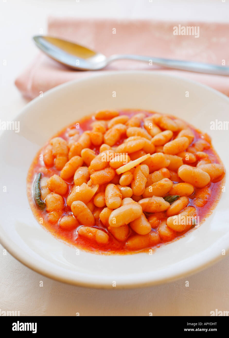 Bean dish served at the Tuscan restaurant, Italy Stock Photo Alamy