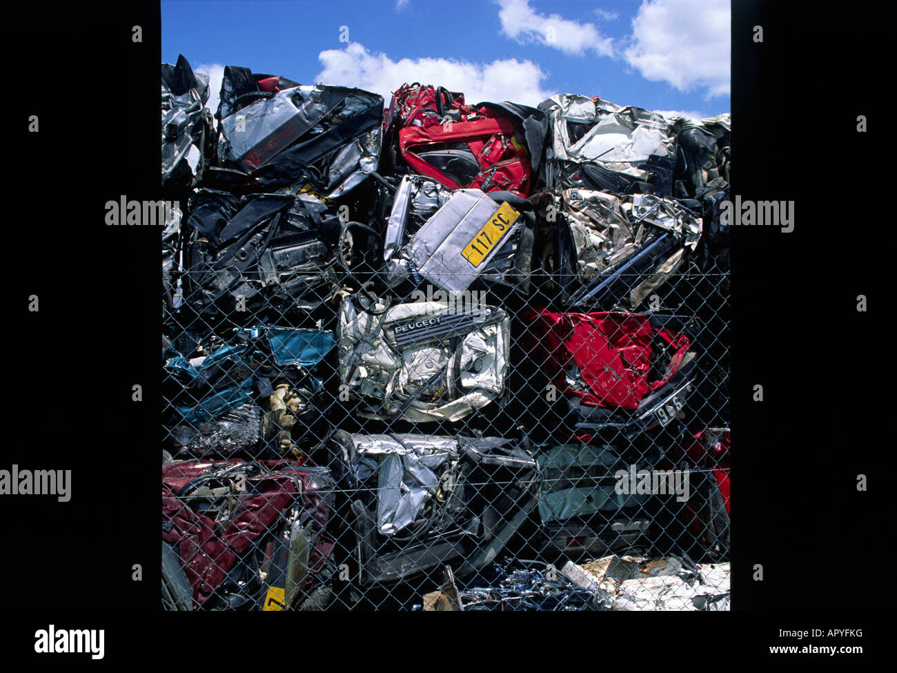 recycled cars metal Stock Photo Alamy