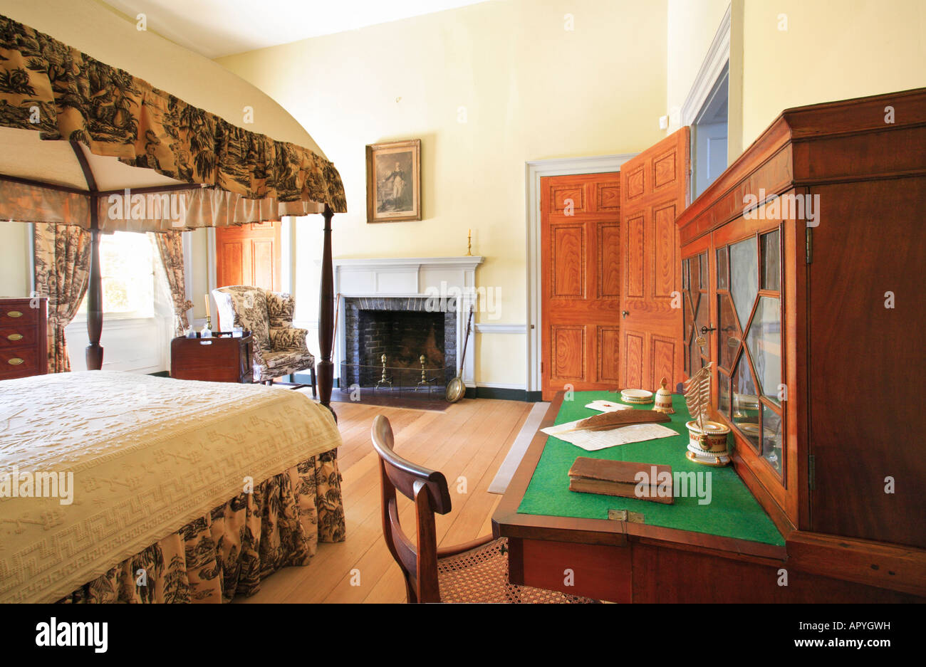 Bedroom, Woodlawn Plantation, Alexandria, Virginia, USA Stock Photo Alamy