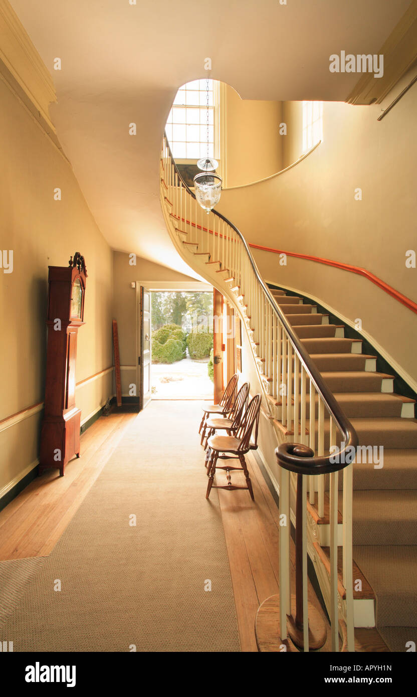 Entry Hall, Woodlawn Plantation, Alexandria, Virginia, USA Stock Photo ...