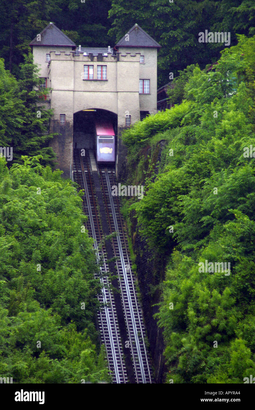Cable car station Lucerne Switzerland Stock Photo Alamy
