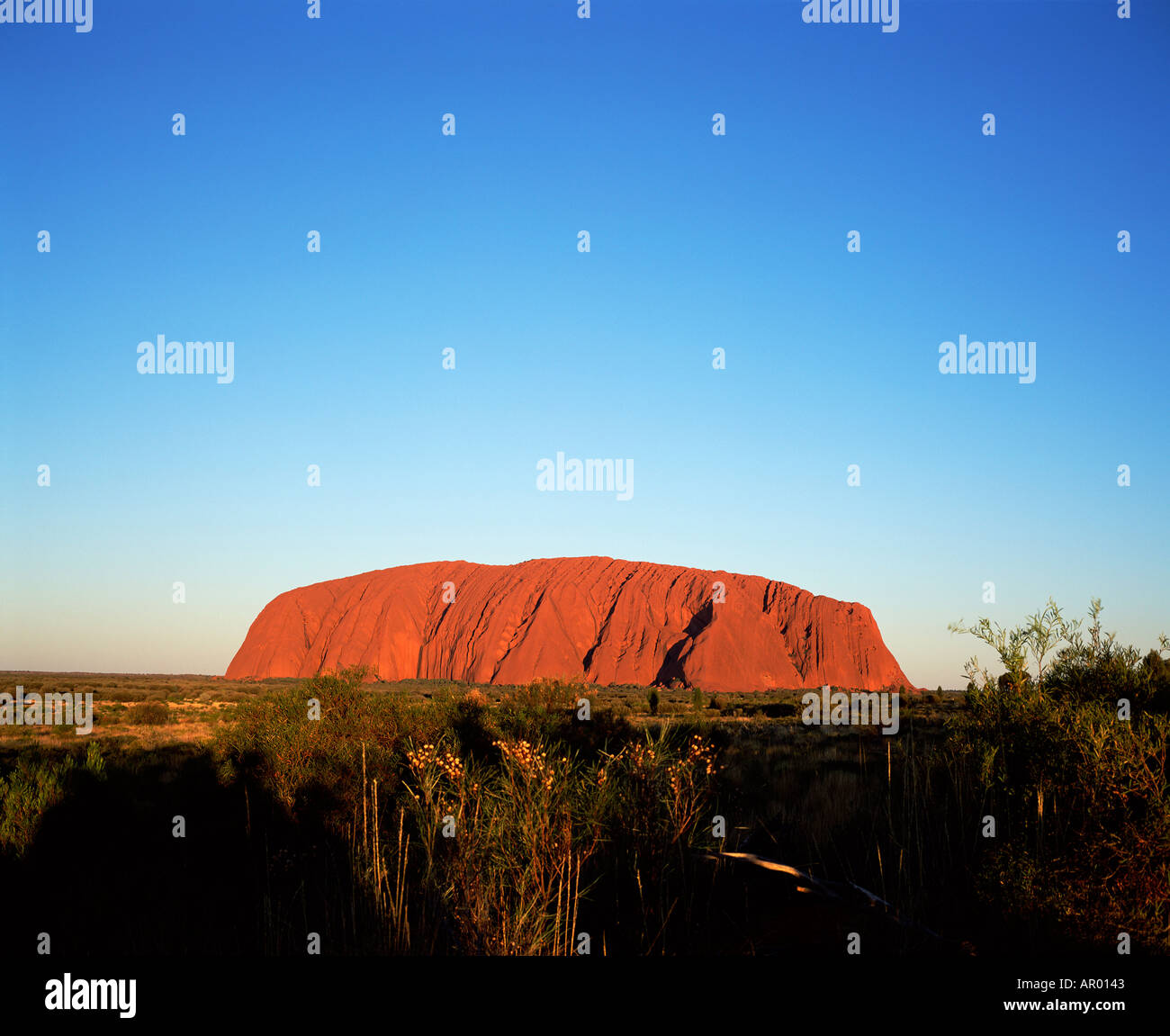 Uluru Ayres Rock at dusk Northern Territory Australia Stock Photo