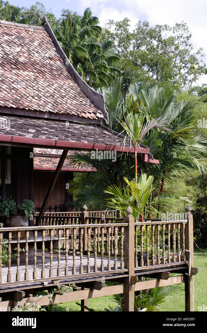 Traditional wooden Malay house in Terengganu, Malaysia Stock Photo Alamy