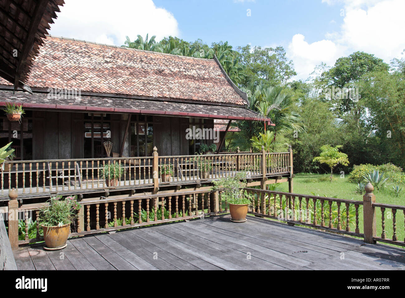 Big Veranda Of A Traditional Wooden Malay House In Terengganu Malaysia Stock Photo Alamy