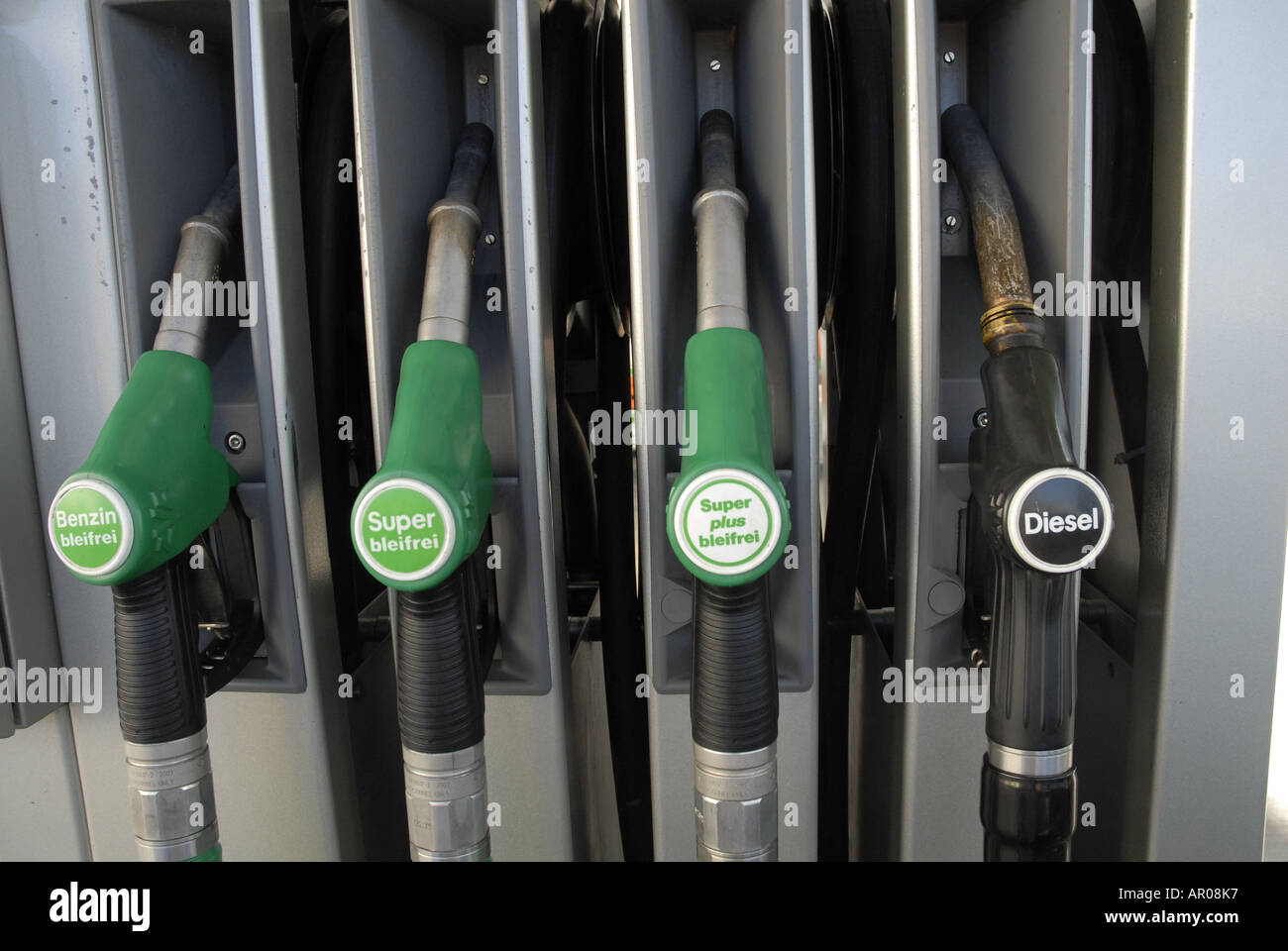 Fuel nozzle, gas station Stock Photo Alamy
