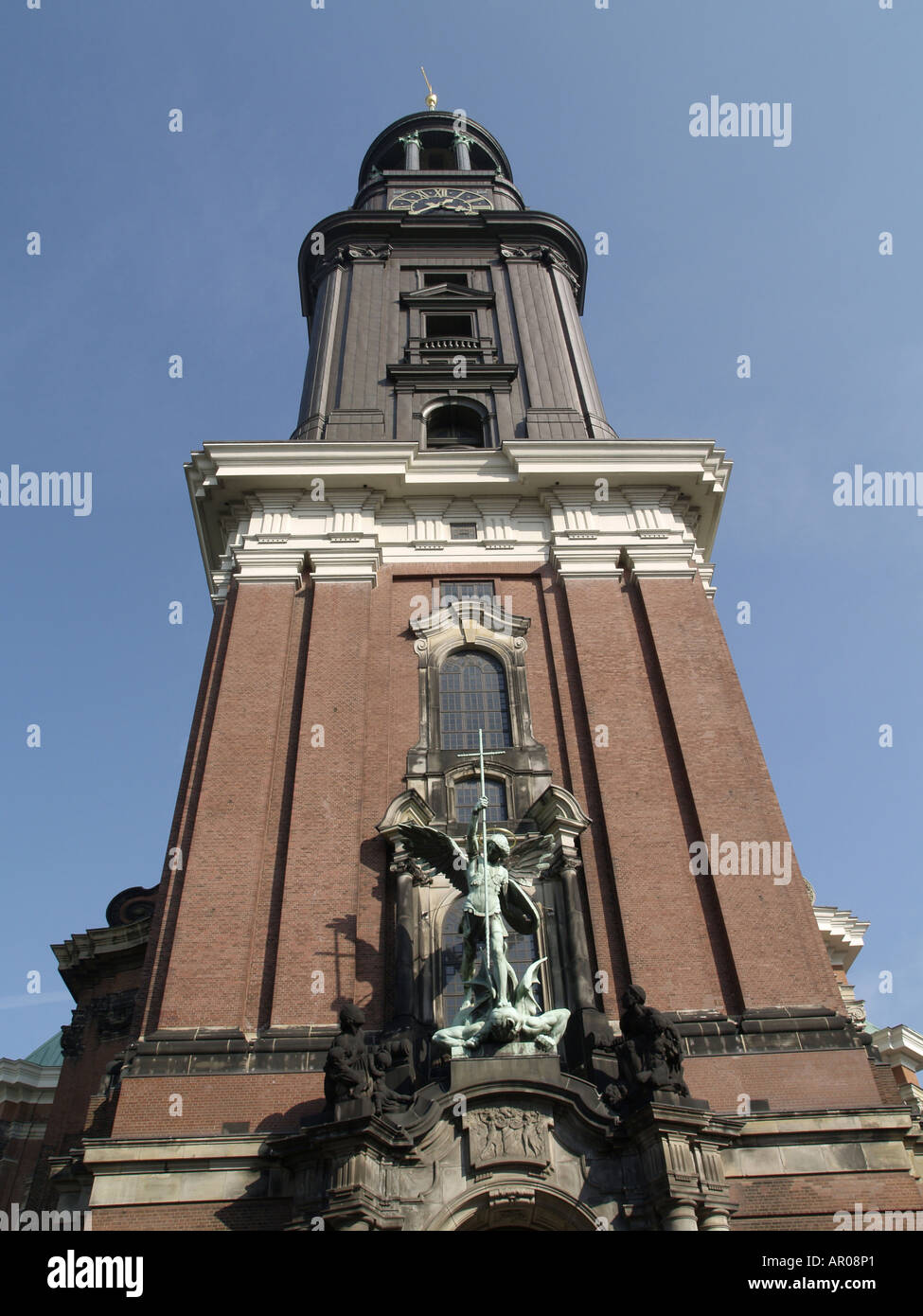 Michel, the St. Michaelis church, Hamburg, Germany Stock Photo
