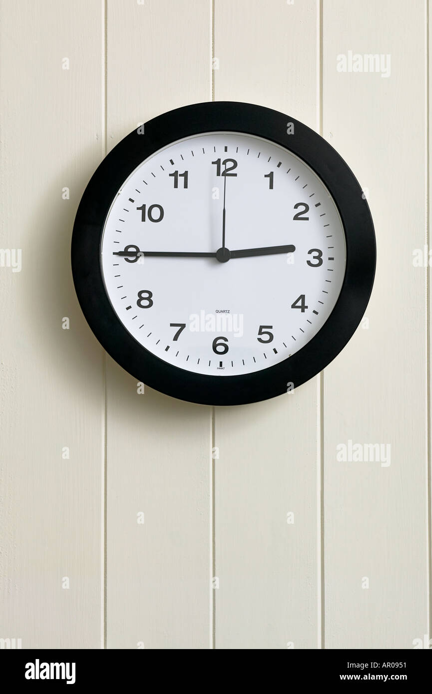 wall clock showing time at quarter to three 0245 1445 Stock Photo Alamy