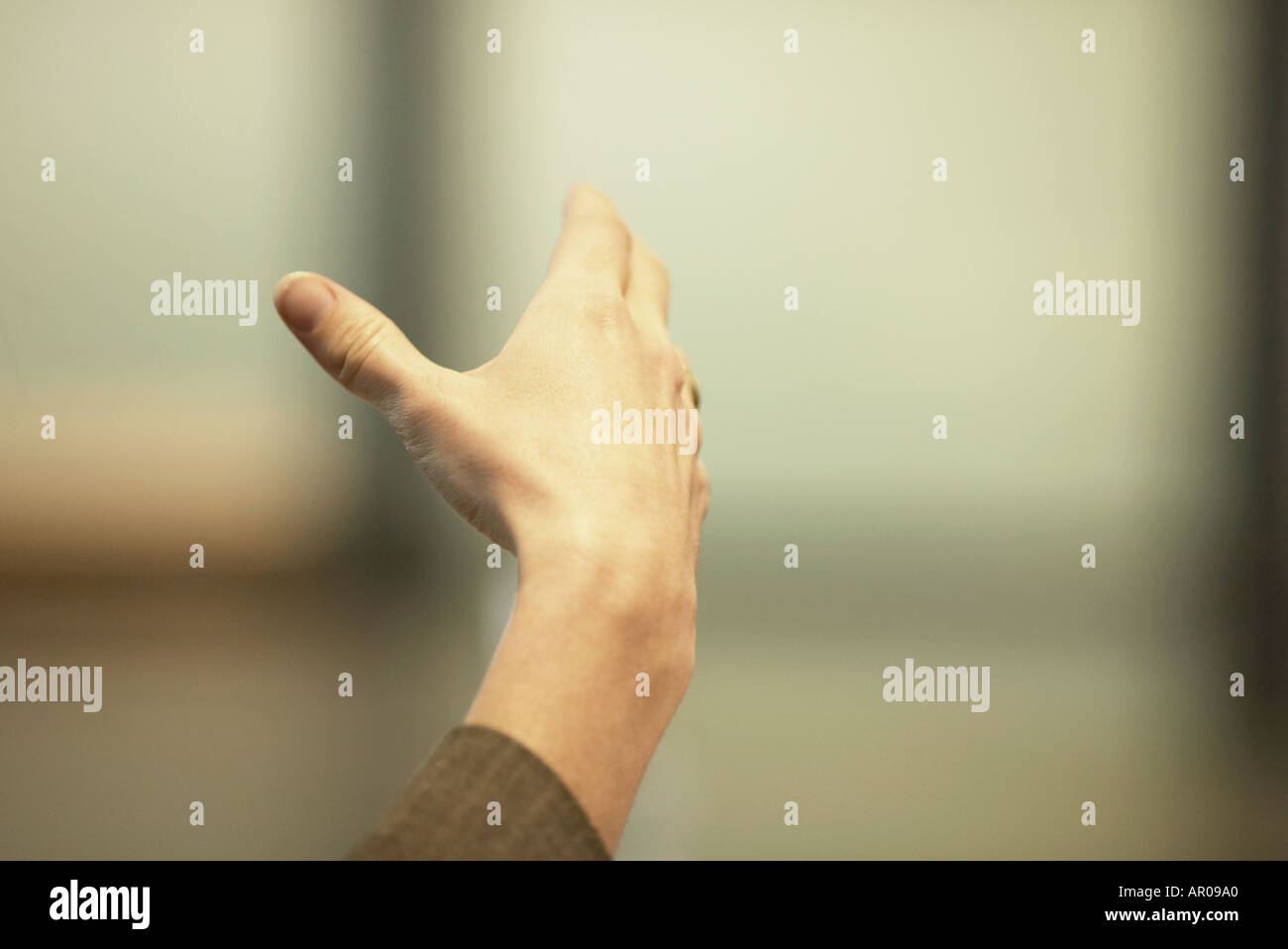 hand gesture in business meeting Stock Photo
