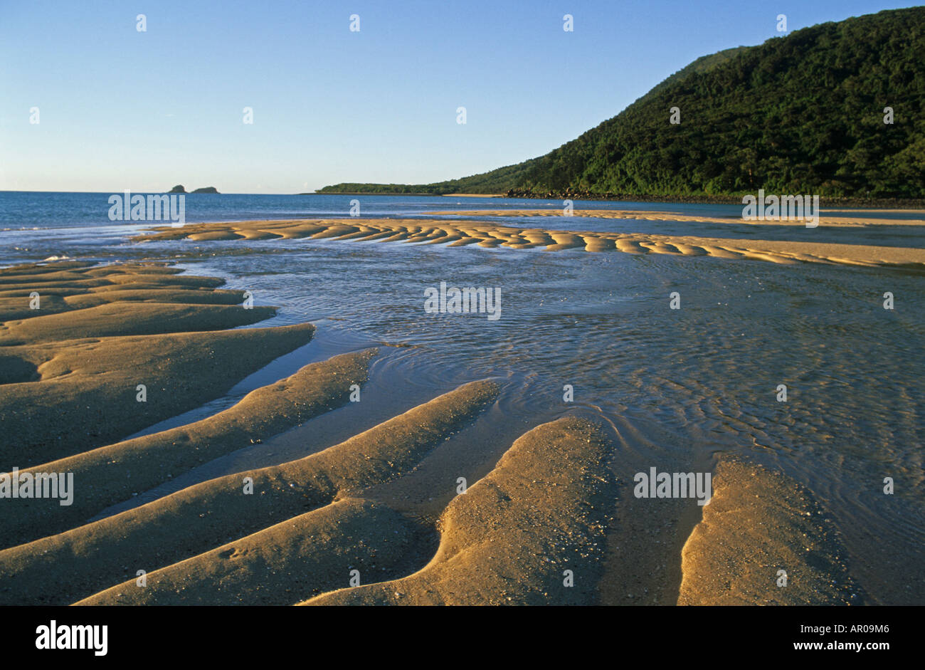 Sand ripples, Brampton Island, Holiday Island, Great Barrier Reef, Queensland, Australia Stock Photo