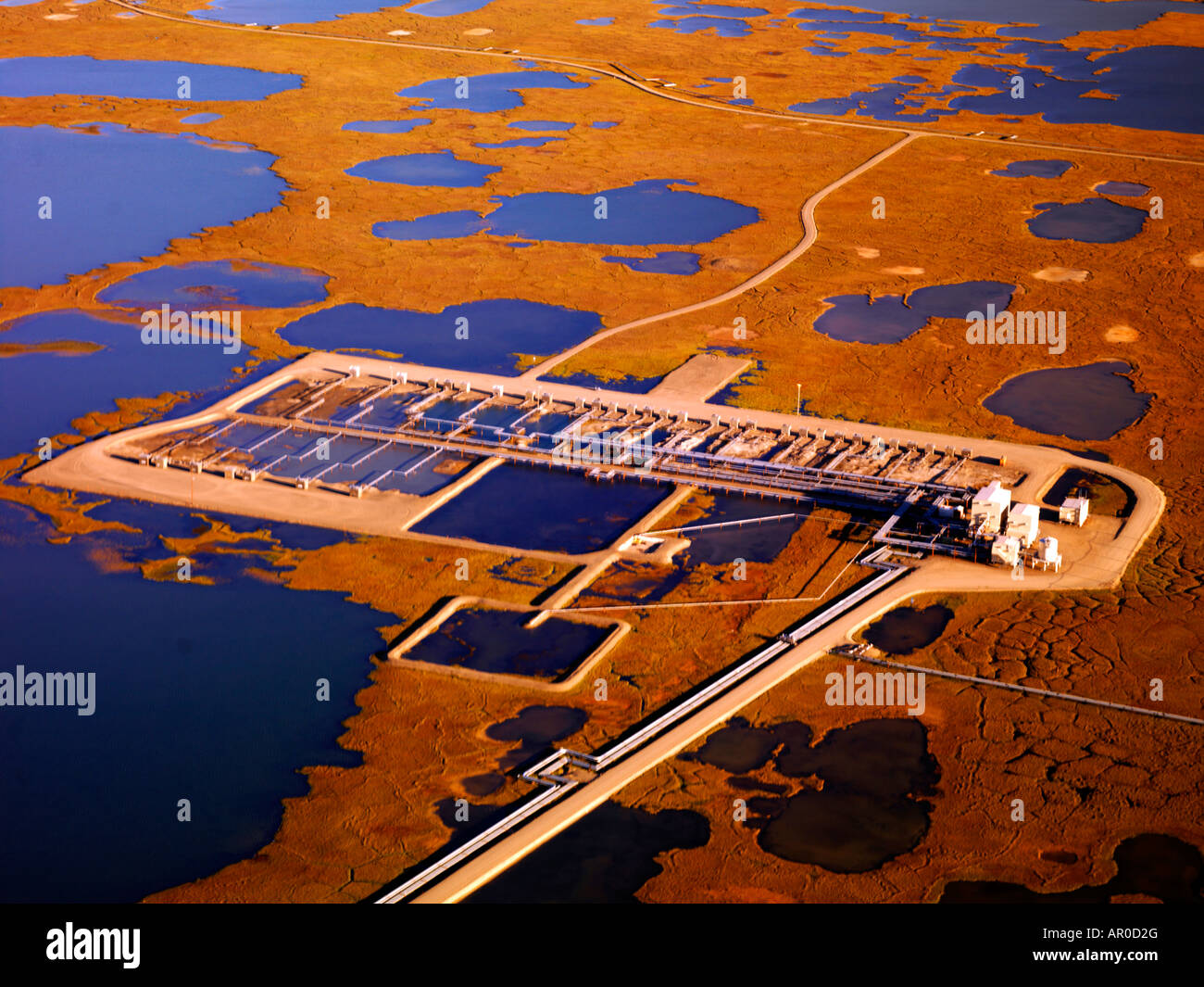 Oil wells at the Prudhoe Bay Oil Field Stock Photo Alamy