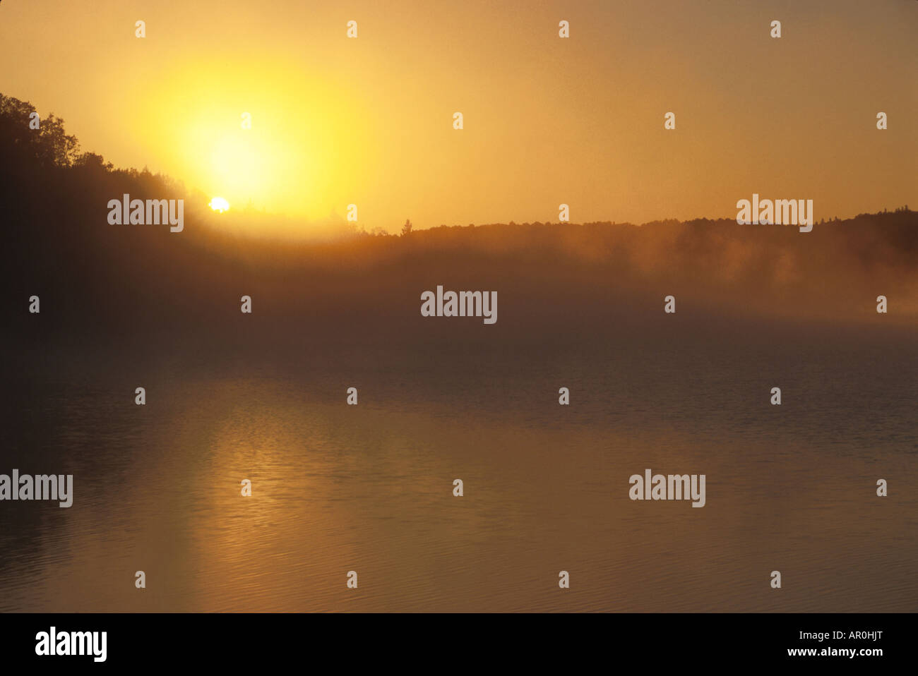 Sunrise Trout Lake Gunflint Trail Superior NF Minnesota Stock Photo