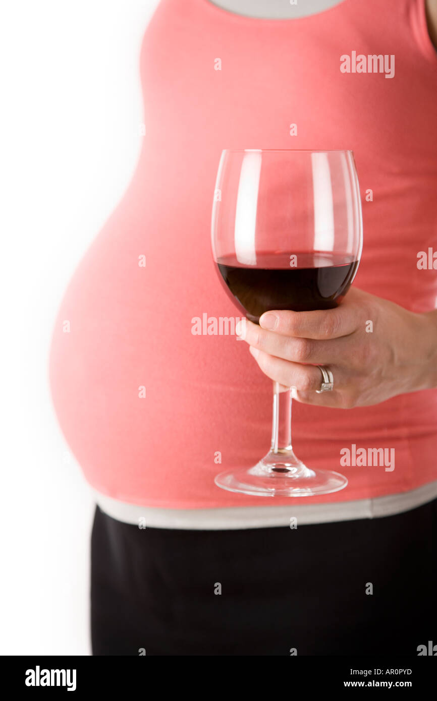 Alcohol and pregnancy Stock Photo