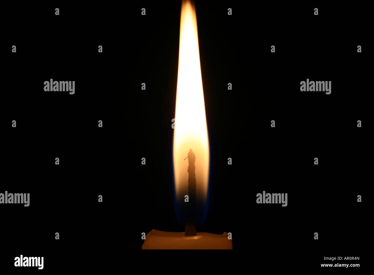 Zones of a flame Stock Photo