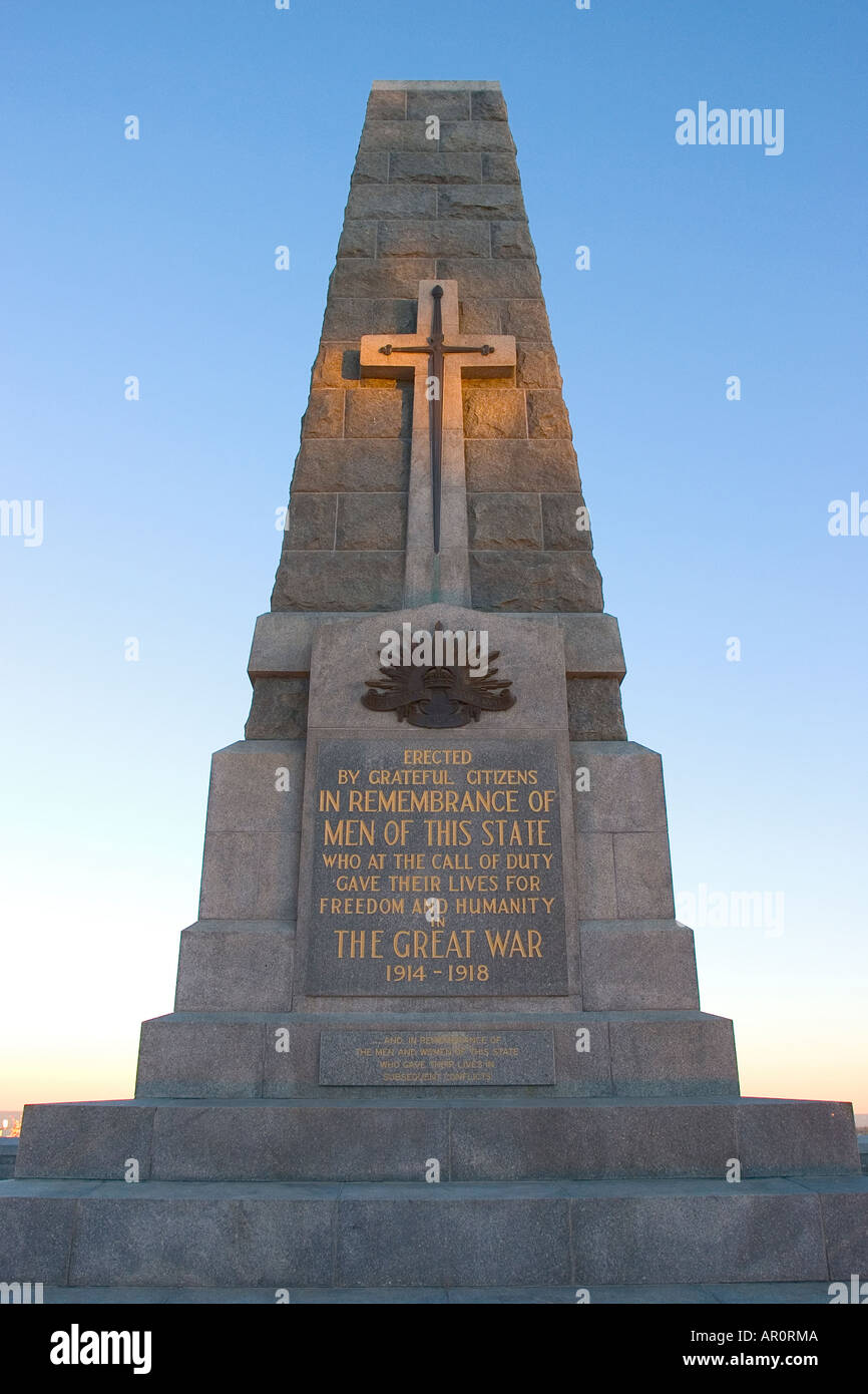 The Australian Imperial Force Monument Perth Western Australia Stock Photo