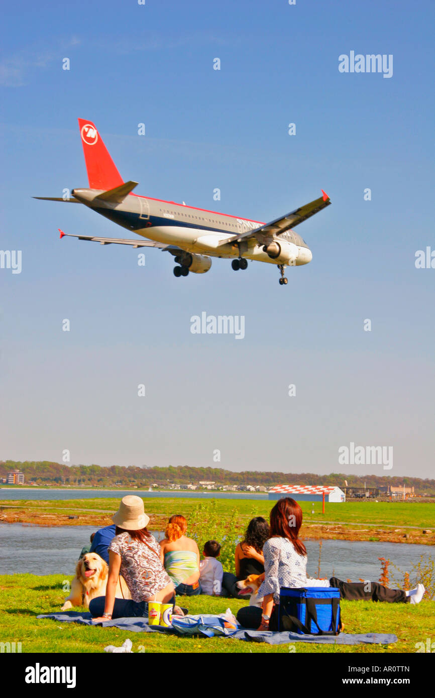 Picnicing at Gravelly Point State Park, Arlington, Virginia, USA Stock