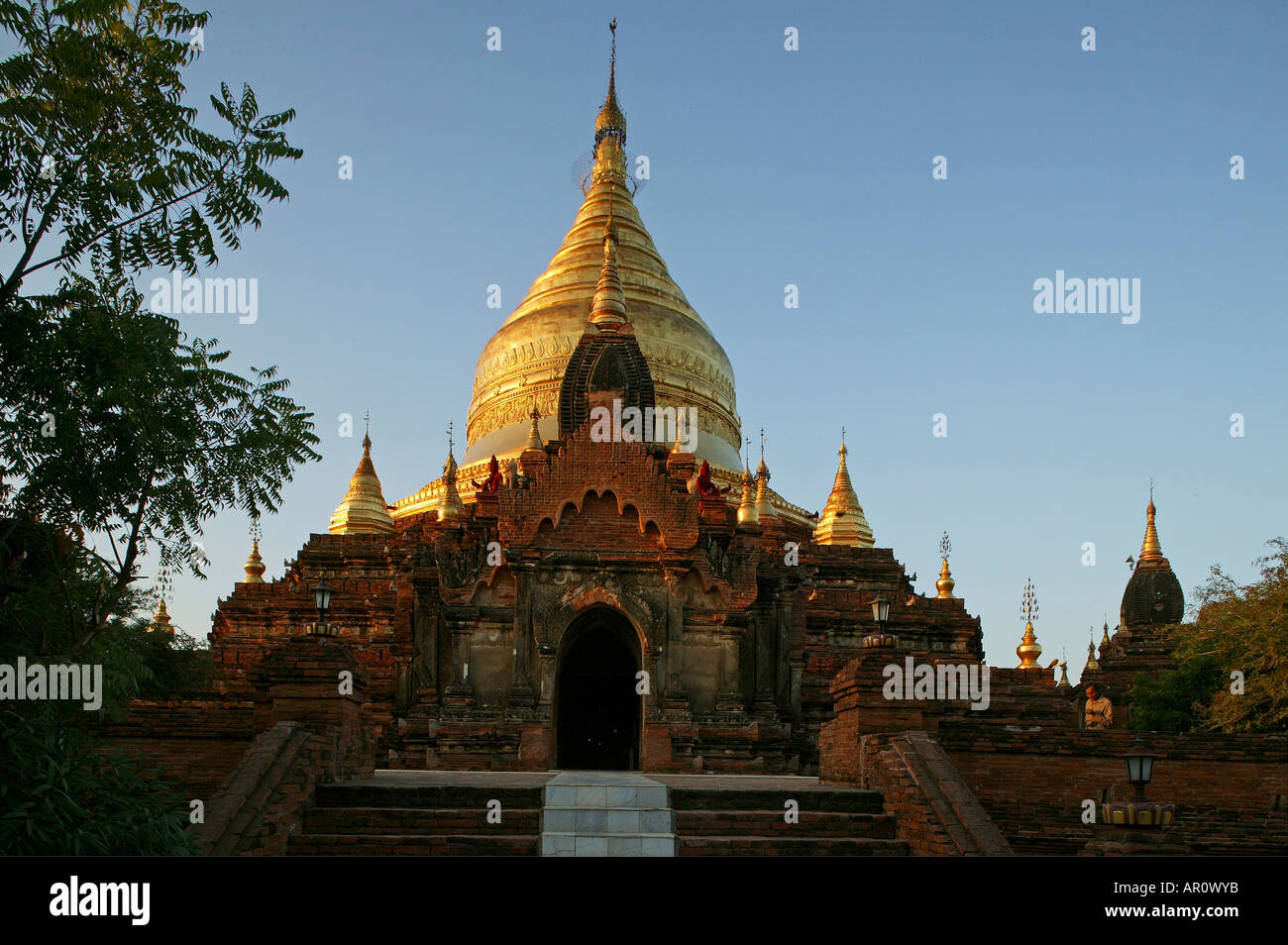 restored pagoda, Myanmar Stock Photo