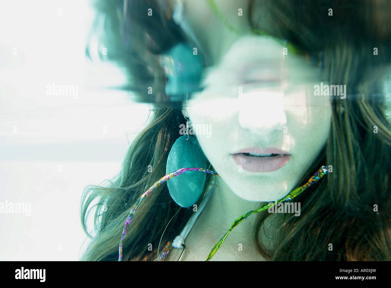 Woman Underwater Head High Resolution Stock Photography and Images Alamy