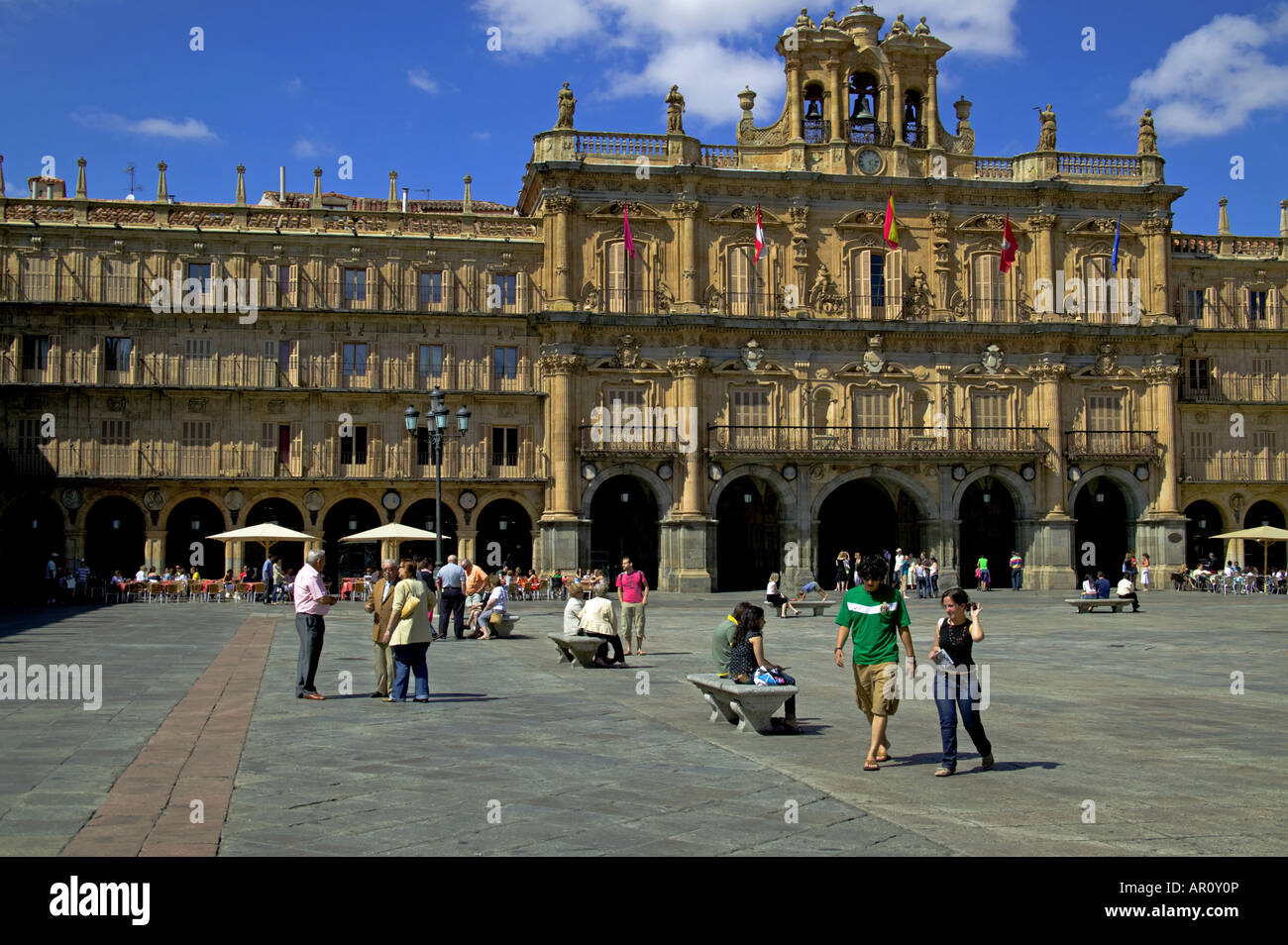 'Plaza Mayor' Square Salamanca Spain Europe Stock Photo