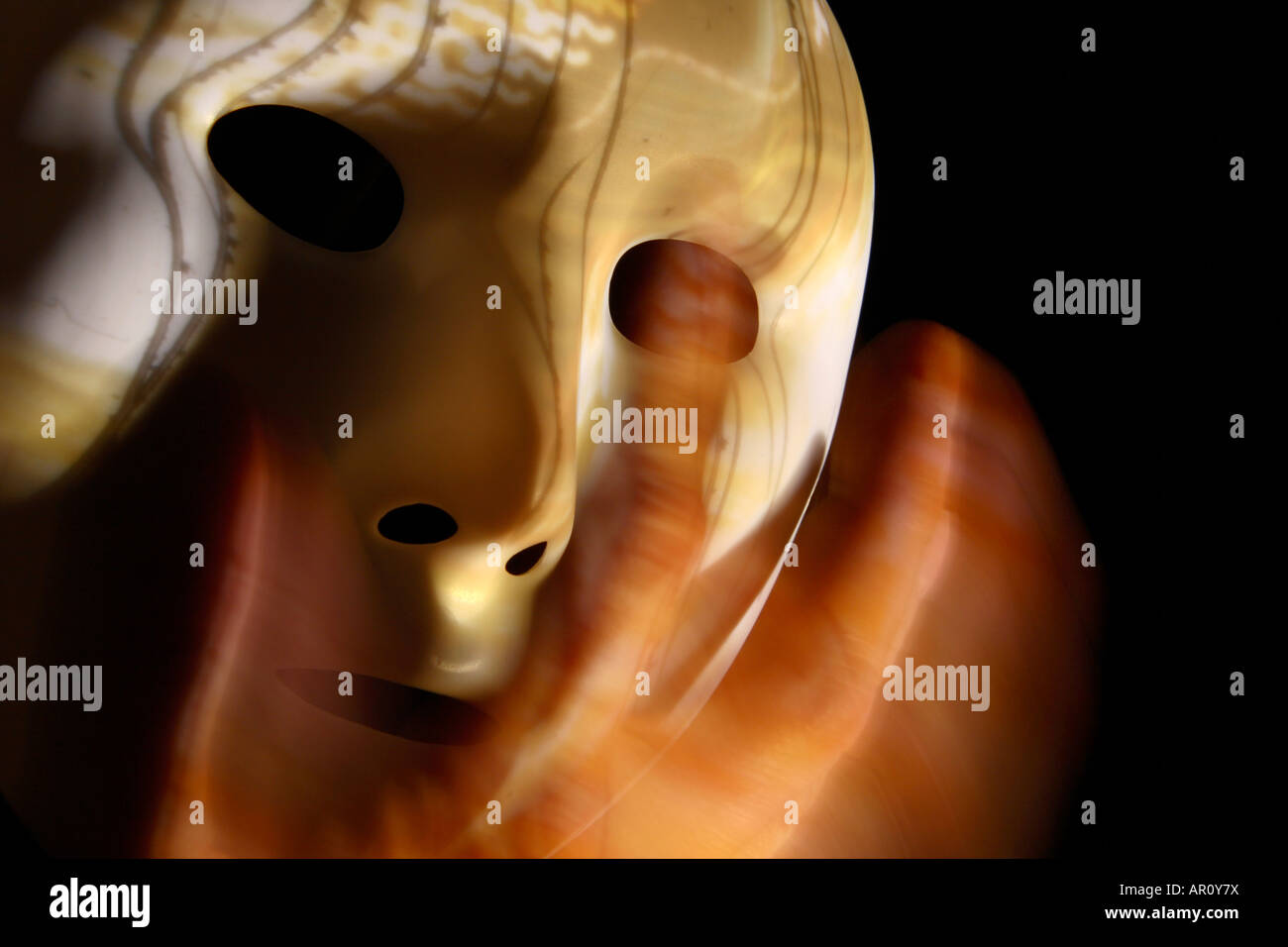 Alien Face and hand. Stock Photo