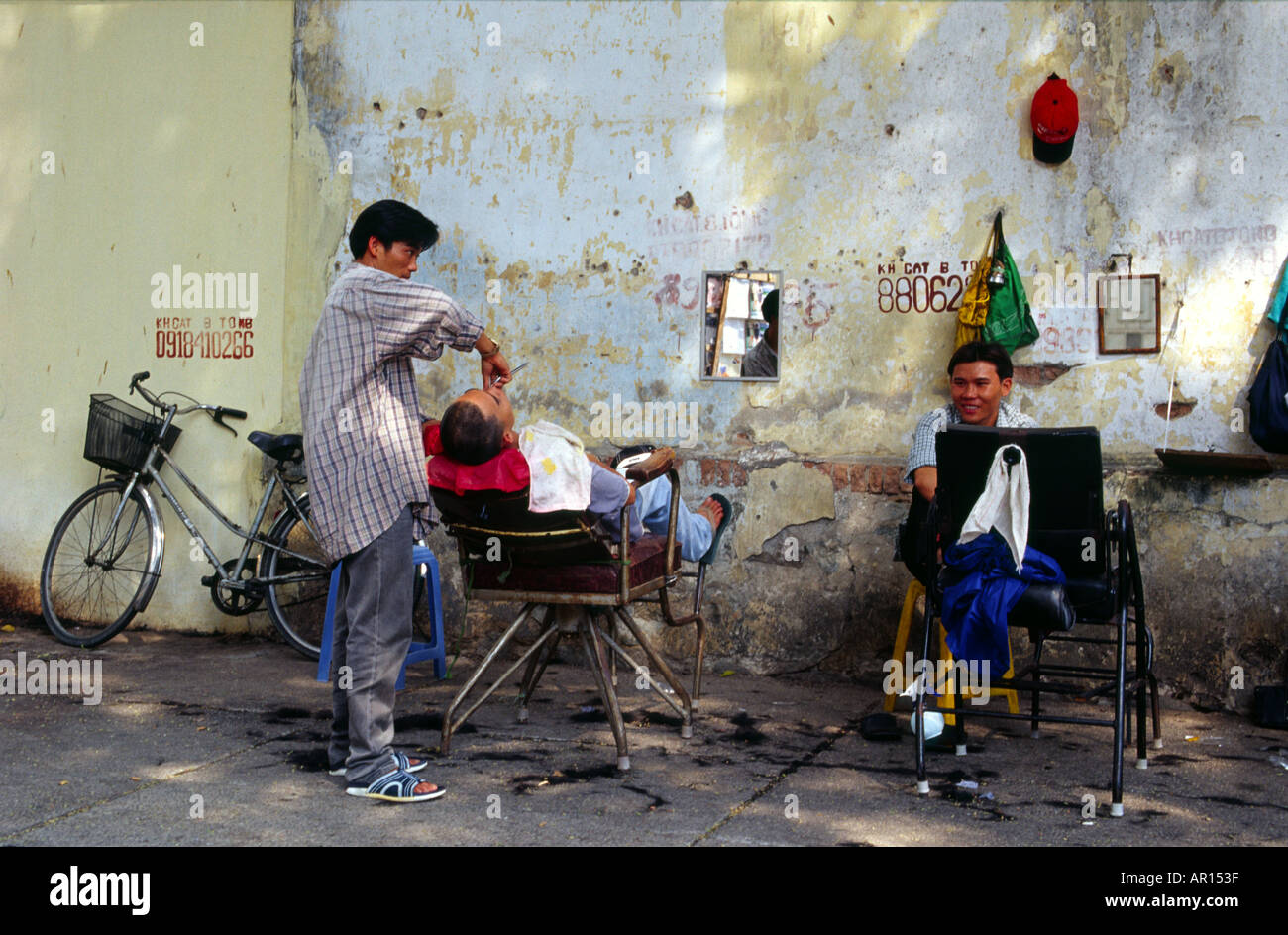 Barber, Hanoi, Vietnam Stock Photo Alamy