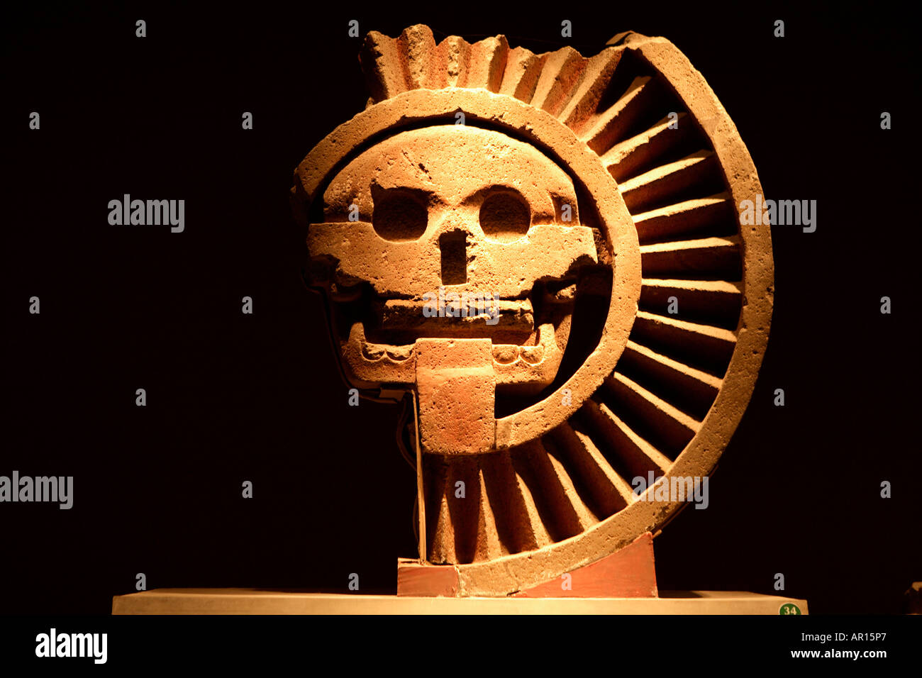 Atzech ruin at the Museum of Anthropology of Mexico City Mexico Stock Photo