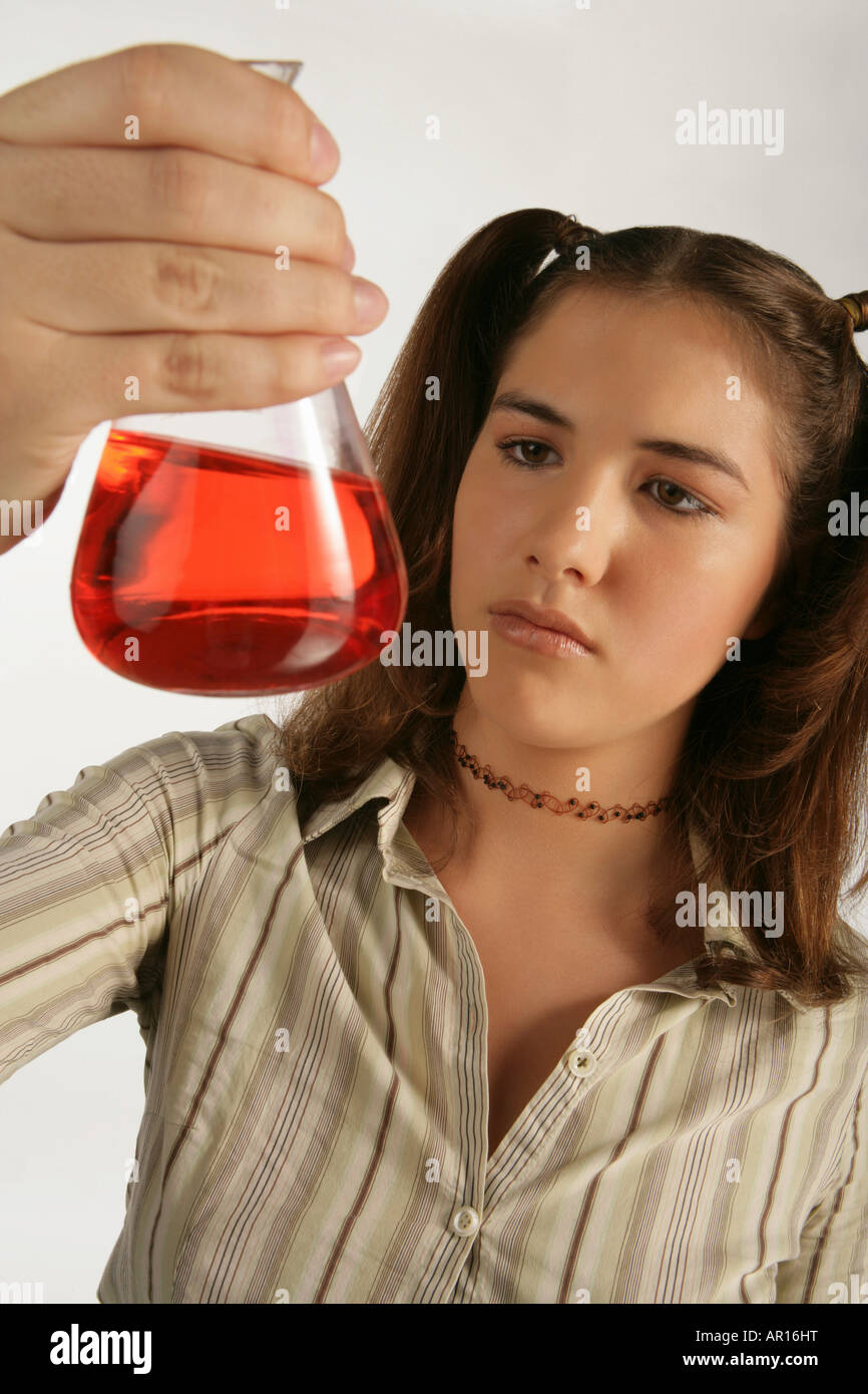 Young Girl Mix The Chemicals In The Laboratory Stock Photo Alamy Young girl mix the chemicals in the laboratory stock photo alamy