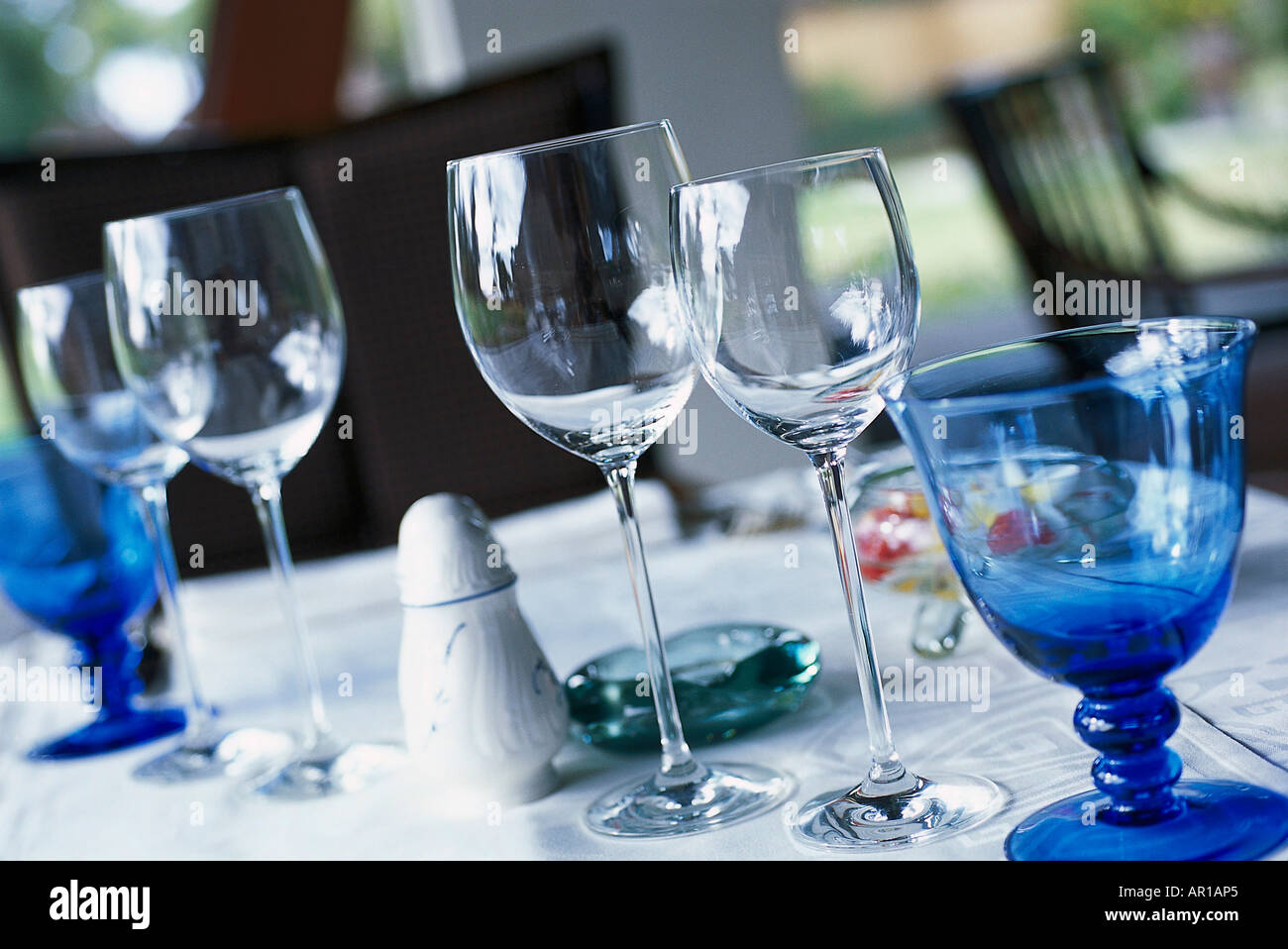 Tischdekoration, Hotel Oberoi Mauritius Stock Photo
