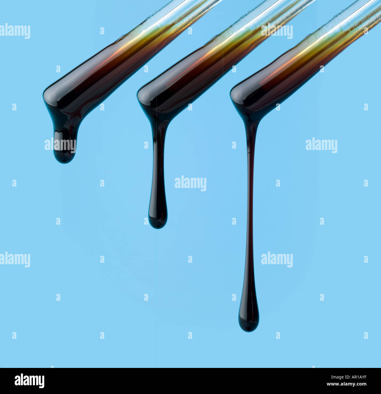 3 stages of crude oil drip Stock Photo Alamy