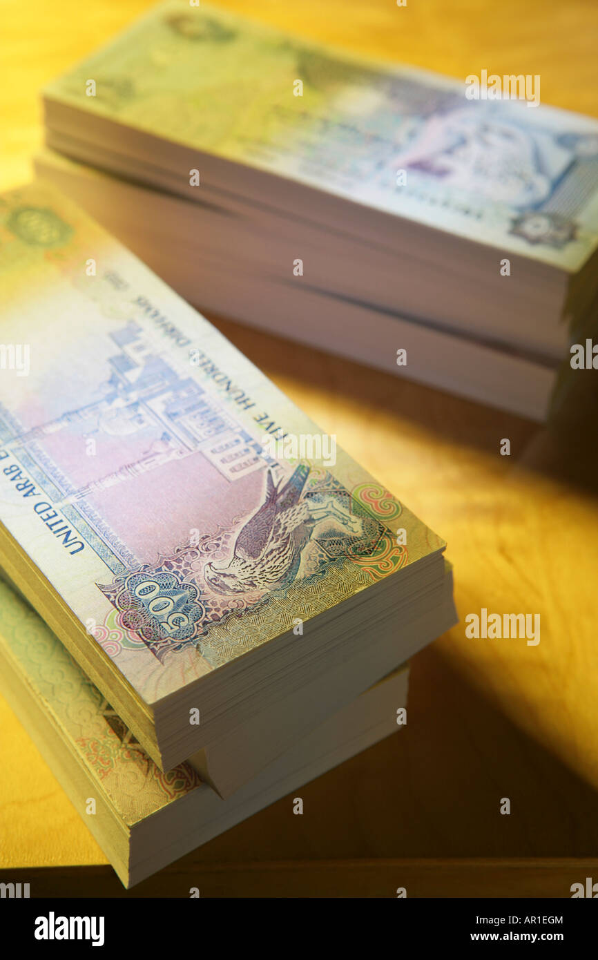 Bundles of Arab Money Stock Photo Alamy