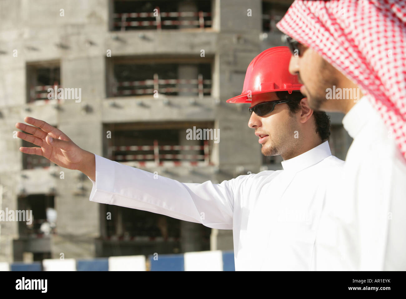 Arab Businessmen on the construction site Stock Photo - Alamy
