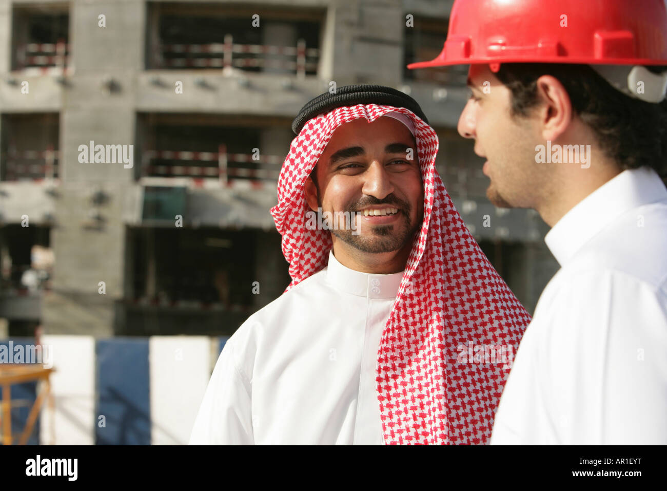 Arab Businessmen on the construction site Stock Photo - Alamy